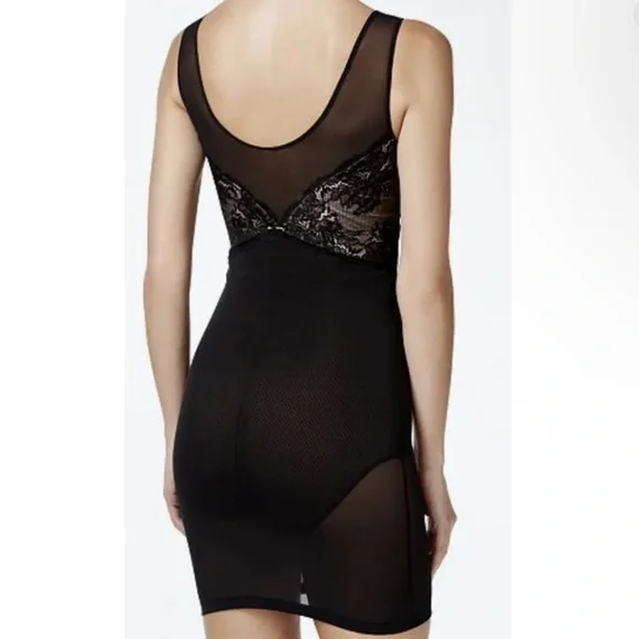 Maidenform Sensuously Shaping Wear Your Own Bra-Slip #DM2002, Beige, Black small - Picture 4 of 7